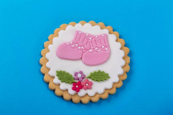 Decoratieve Koekjes Voor Een Pasgeboren Baby Bij Doop — Stockfoto