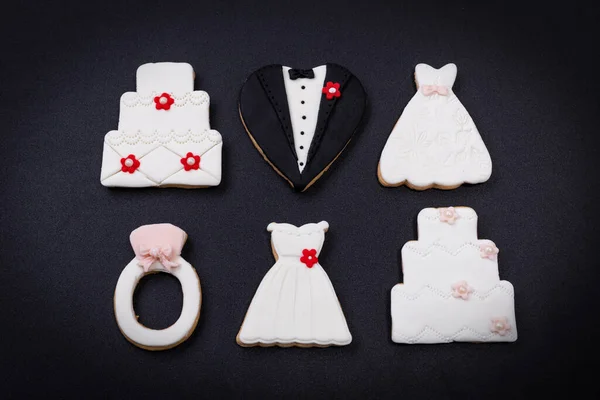 Dekorativní Sušenky Pro Svatební Obřad — Stock fotografie