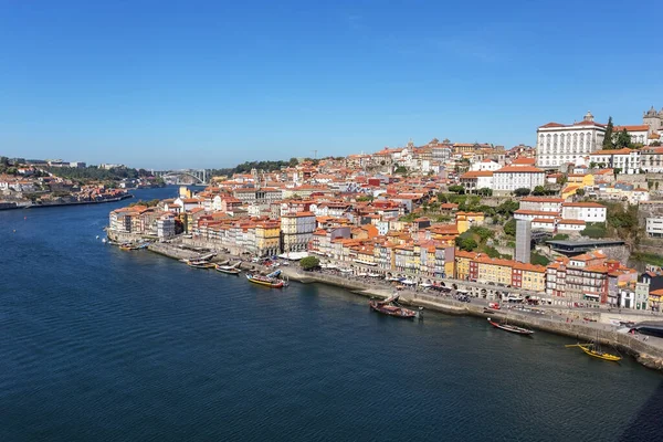 Rio Douro Através Cidade Portuguesa Porto — Fotografia de Stock