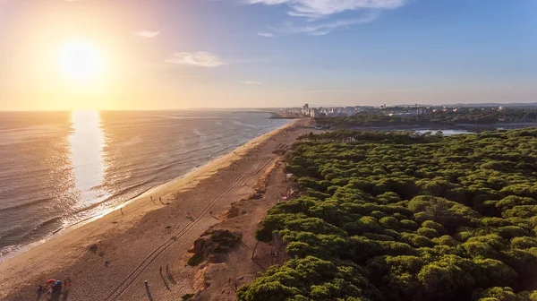 Krajina Oblohy Pláží Algarve Quarteira Vilamoura — Stock fotografie