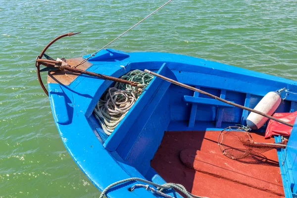 Anker Einem Traditionellen Portugiesischen Fischerboot Bug — Stockfoto