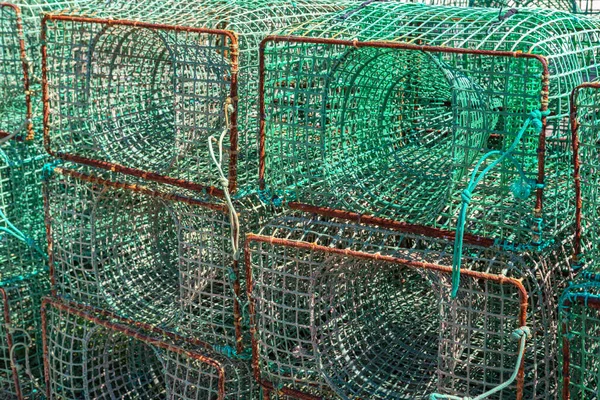 Rybolovné Pasti Ryby Chobotnice Odvětví Rybolovu Alvor Portugal — Stock fotografie