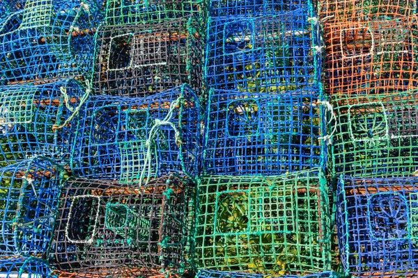 Rybolovné Pasti Ryby Chobotnice Odvětví Rybolovu Alvor Portugal — Stock fotografie