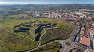 Havadan. Elvas Portekiz 'de Forte Santa Luzia