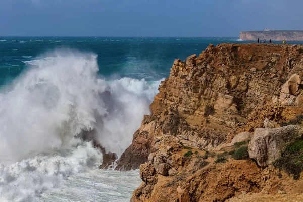 Giant Waves Storm Sagres Costa Vicentina — Stock Photo, Image