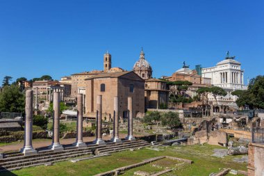 Roma Forumu 'nda mimari kazılar. Outdor İtalya.