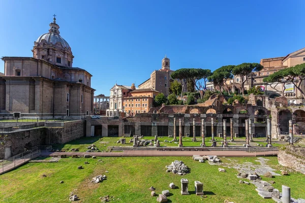 罗马论坛的建筑挖掘 意大利奥特多 — 图库照片
