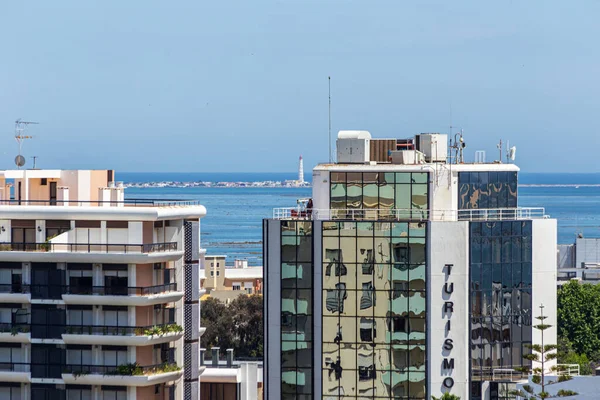 Antenne Die Südportugiesische Stadt Faro Von Oben — Stockfoto