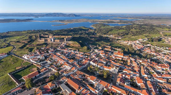 Aerial View Village Castle Mourao District Evora Portugal — Stock Photo, Image