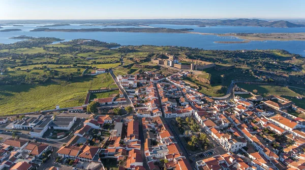 Aerial View Village Castle Mourao District Evora Portugal — Stock Photo, Image