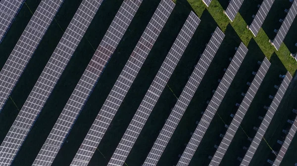 Aéreo Painéis Fotovoltaicos Para Produzir Electricidade Espanha — Fotografia de Stock