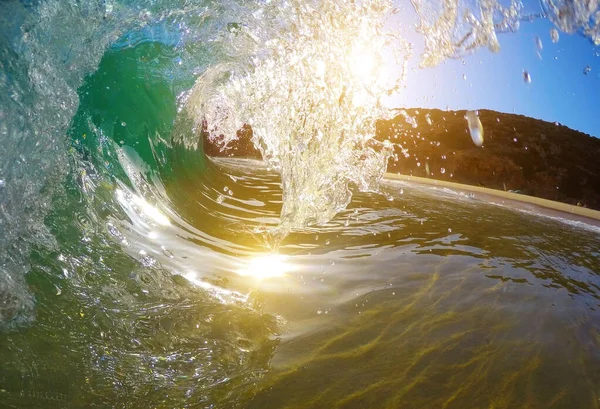 Wave Covers Sunlight View — Stock Photo, Image