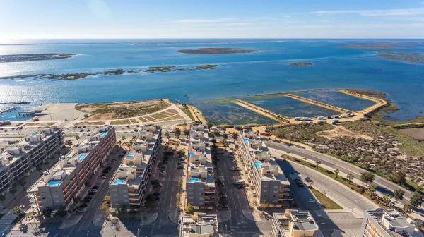 Vista aérea de Olhao, Algarve, Portugal. Ria Formosa —  Fotos de Stock