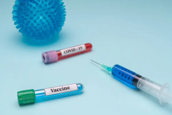 Provette Laboratorio Test Coronavirus Allergia Ricerca Vaccino Virus — Foto Stock