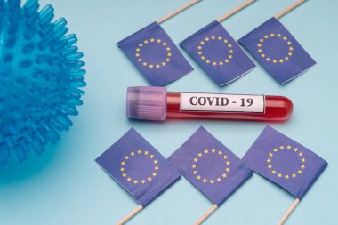 Avrupa 'da koronavirüs ve alerji testleri için laboratuvar test tüpleri