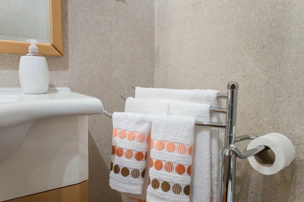 Modern Fürdőszoba Európai Szállodaterv — Stock Fotó