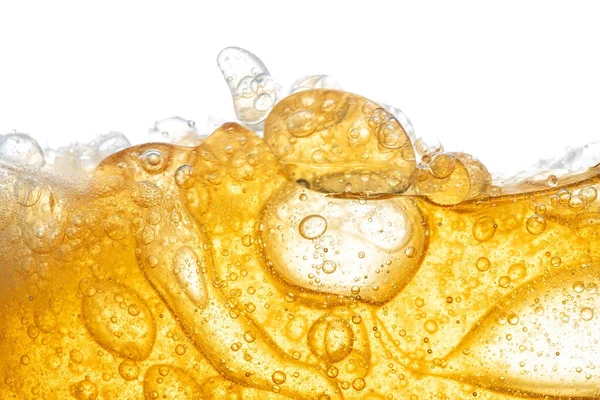 La grasa amarilla, como las células de obesidad, bajo el microscopio, es un proceso químico de átomos y moléculas. Primer plano — Foto de Stock
