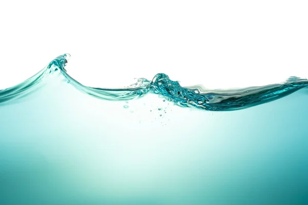 Pure blue water wave, close up, symbol of purity, freshness and ecology. — Stock Photo, Image