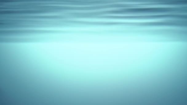 A pure blue wave of water, in a half calm state, a symbol of purity, freshness and ecology. Close-up. — Stock Video