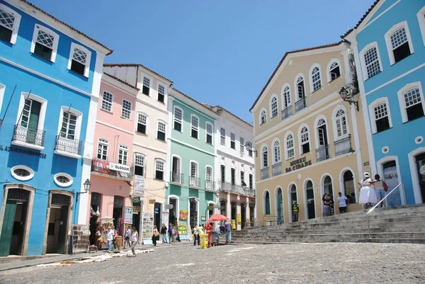 Pelourinho, Brezilya - 21 Ekim 2013: Tarihi şehir merkezi Salvador de Bahia Brezilya Pelourinho denilen.