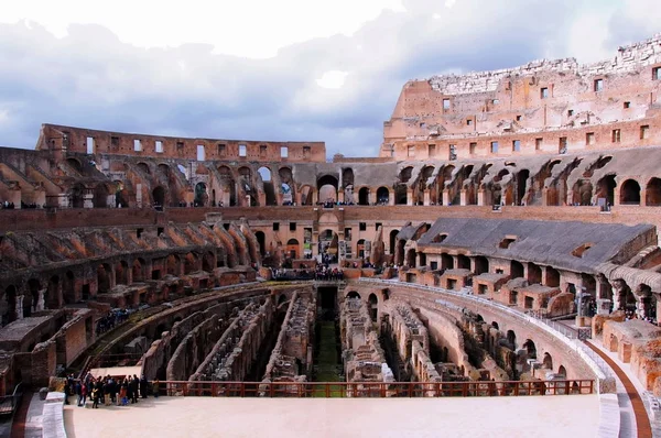 Rome Olaszország 2016 Február Nézd Colosseum Belülről Colosseum Egy Ovális — Stock Fotó