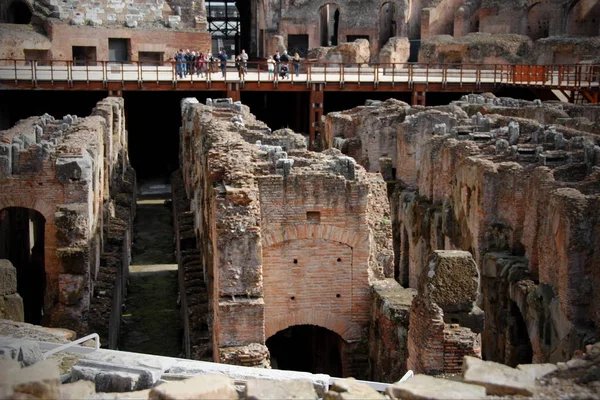 Rome Olaszország 2016 Február Nézd Colosseum Belülről Colosseum Egy Ovális — Stock Fotó