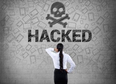 Kafatası ve kemiklerin kesmek mesaj ile