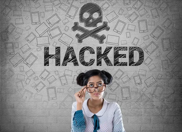 Concepto informático hackeado —  Fotos de Stock