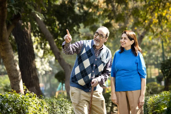 Park manzaralı mutlu son sınıf çifti