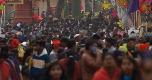 La folla a Surajkund Artigianato Internazionale Mela — Video Stock