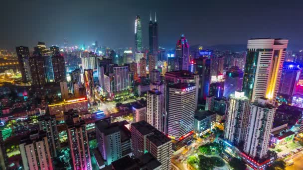 Shenzhen città di notte — Video Stock