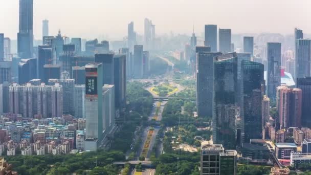 Ciudad de Shenzhen durante el día — Vídeos de Stock