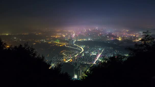 Shenzhen city at night — Stock Video