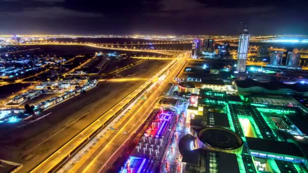 Dubai city v noci — Stock video