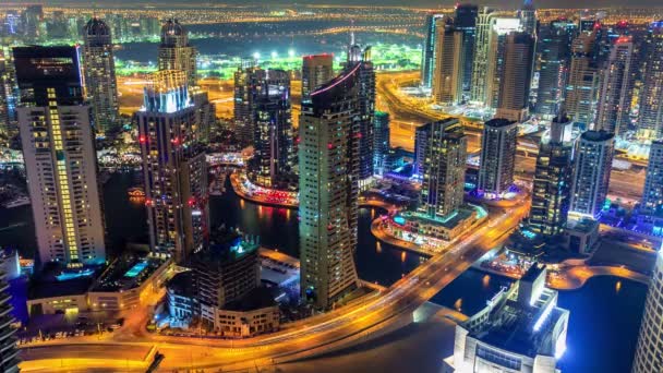 Dubai città di notte — Video Stock