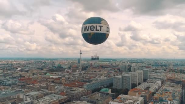 Légi Kilátás Berlin Város Építészet Élő Lakóházak Üzleti Épületek — Stock videók
