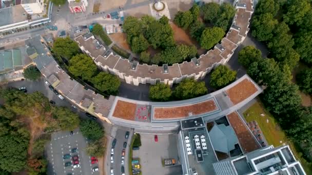 ベルリン市の建築物の空中ビュー 住宅地及び事業所 — ストック動画