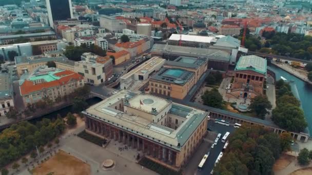 Vue Aérienne Architecture Ville Berlin Maisons Résidentielles Bâtiments Affaires — Video