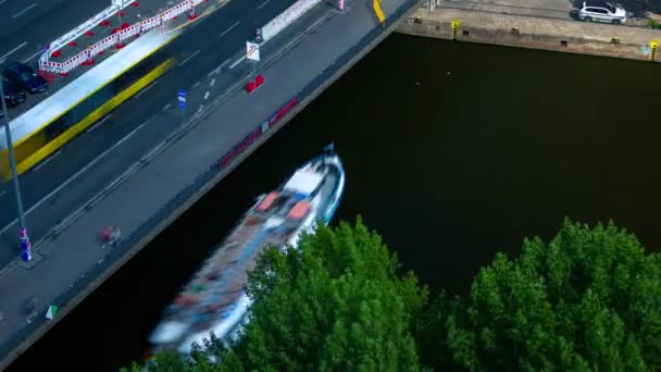 Berlin Deutschland Mai 2019 Zeitraffer Ansicht Einer Boots Und Schiffsbewegung — Stockvideo