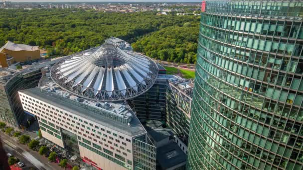 Berlin Germany August 2019 Vista Panorámica Potsdamer Platz Plaza Potsdam — Vídeo de stock