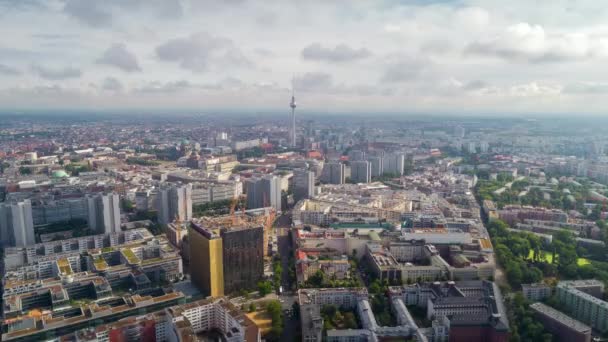 Berlin Germany May 2019 Timelapse View Central Berlin Famous Television — Stock Video