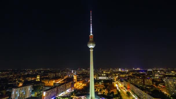 Berlin Tyskland Maj 2019 Timelapse Utsikt Över Berlins Centrum Från — Stockvideo