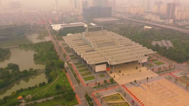 HANOI, VIETNAM - APRIL, 2020：Aerial panorama view of the Vietnam National Convention Center and cscape of Hanoi. — 图库视频影像