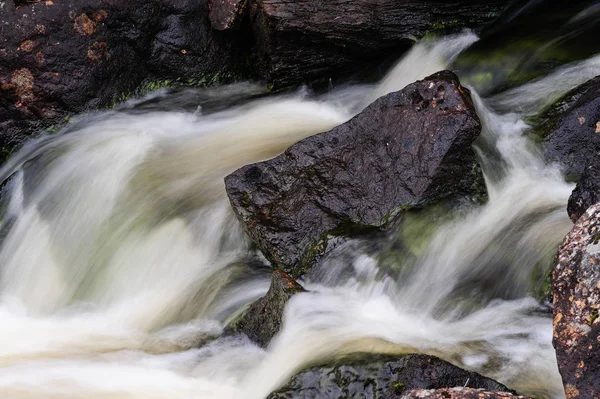 Roche Milieu Cascade Dalarna Suède — Photo