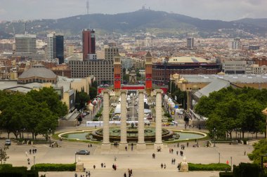 Plaza España'nın - kare İspanya Barcelona görünümünde