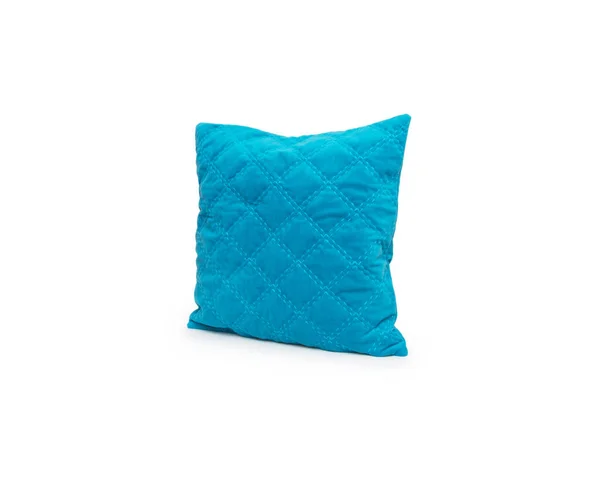 Blue pillow isolated on the white background — Stock Photo, Image