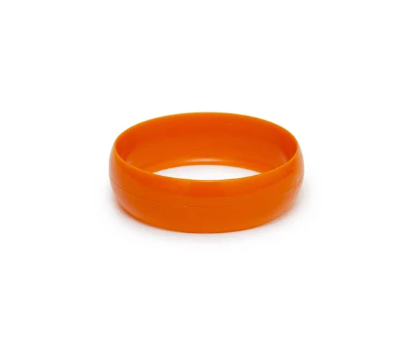 Pulseira laranja isolado no fundo branco — Fotografia de Stock