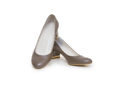 Beyaz arka plan üzerinde izole zarif kadın ayakkabı