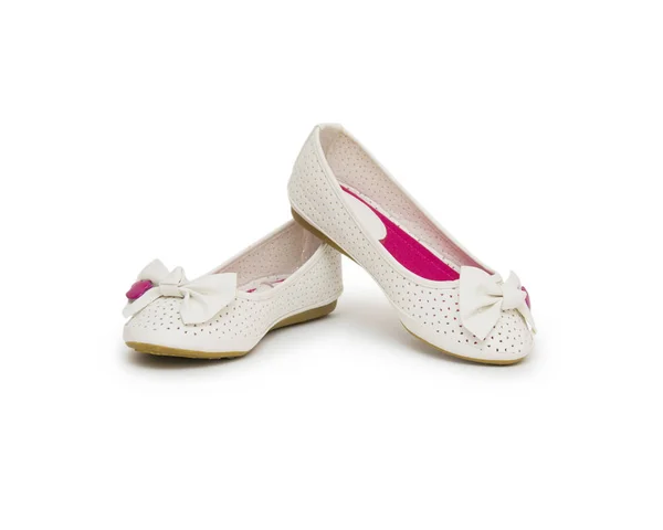 Sapatos de balé isolados no fundo branco — Fotografia de Stock