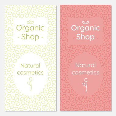 Broşür bir organik kozmetik deposu için bir dizi